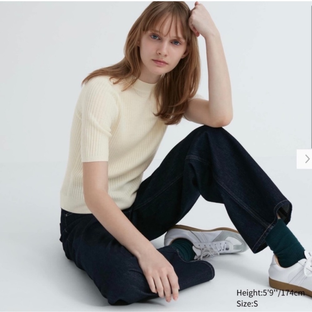 Uniqlo Extra Wool Ribbed Knitted Sweater | Size S